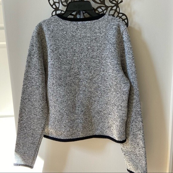 Wooly Bully Wear White Jacket with Black Contrast Trim Heather Gray Jacket NWOT - Picture 11 of 14